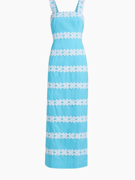 Lilly Pulitzer Dresses & Skirts - Lilly Pulitzer Davis Maxi Dress with White Lace Bands Size 14 - NWT